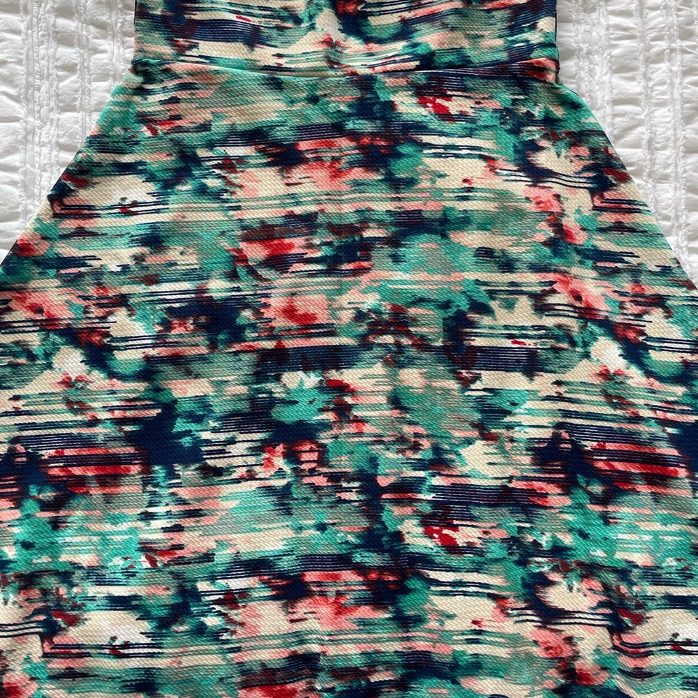 LuLaRoe Colorful Abstract Knee Length Skirt